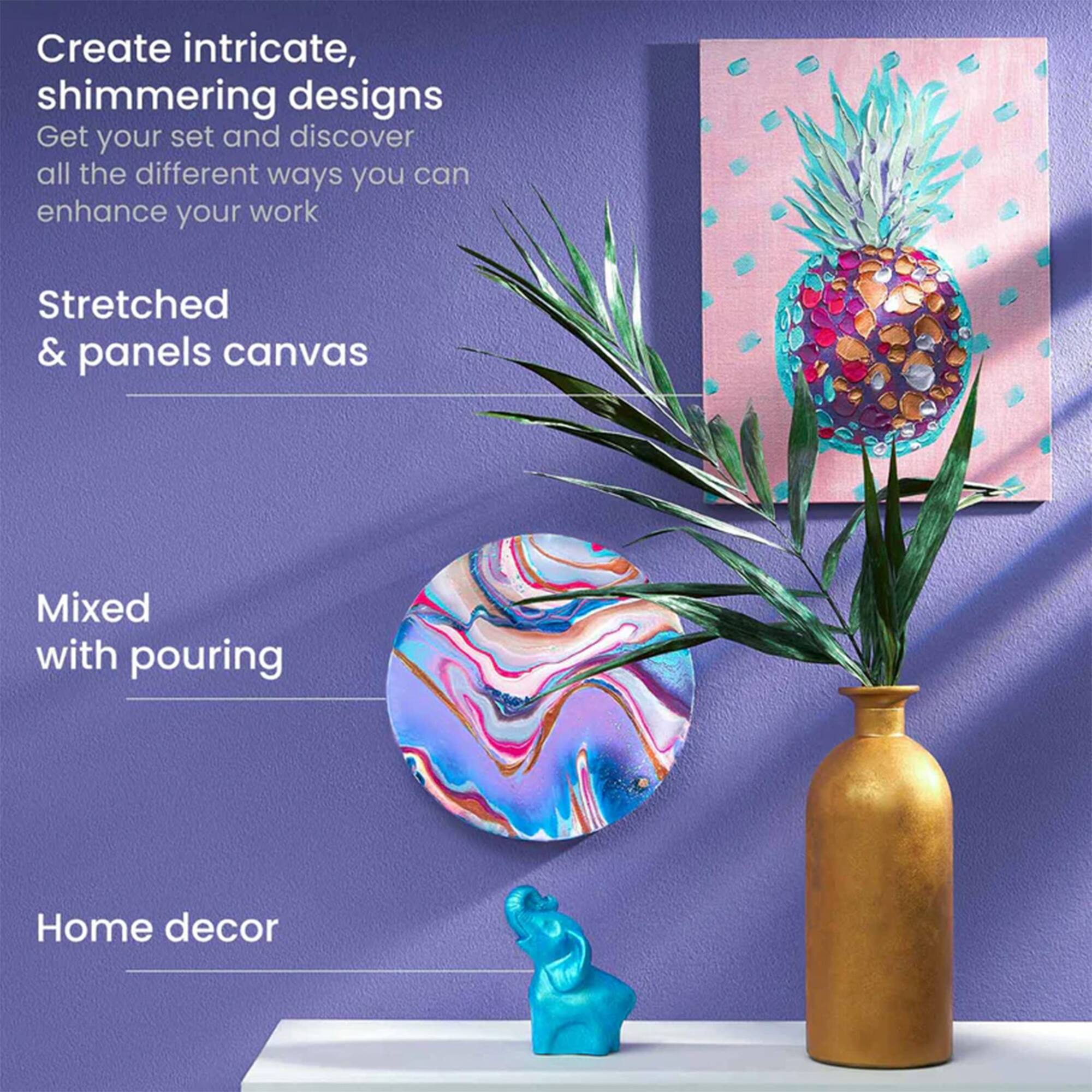 Arteza® Vibrant Essentials Metallic Acrylic Paint Set